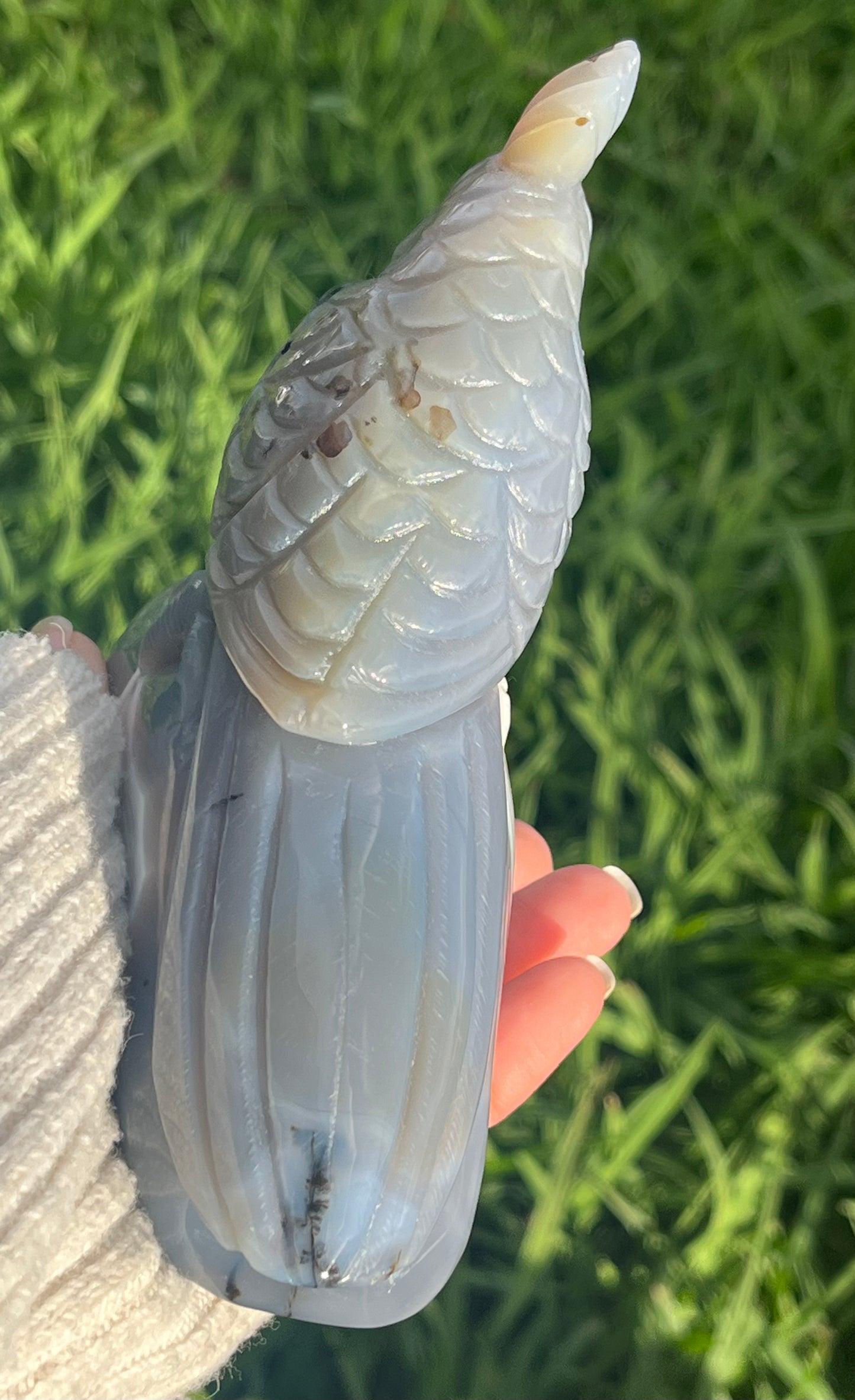 Agate and Amethyst Cockatoo Bird (XL) from Brazil