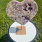 XXL Pink Amethyst with Druzy Amethyst Heart