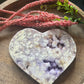 XXL Pink Amethyst with Druzy Amethyst Heart