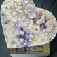 XXL Pink Amethyst with Druzy Amethyst Heart