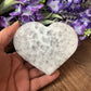 White Agate Heart on Stand