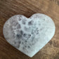 White Agate Heart on Stand