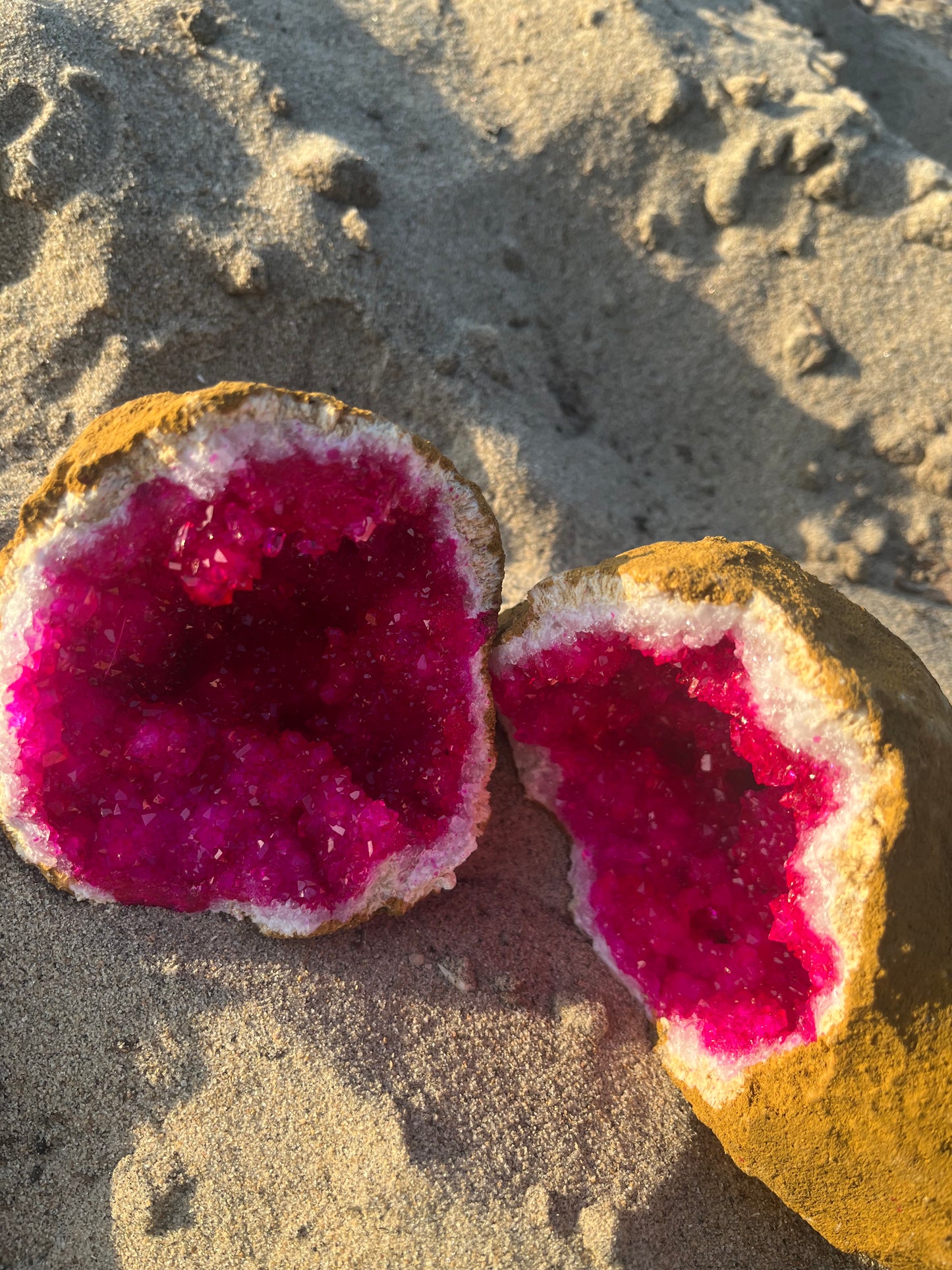 Hot Pink dyed Geode