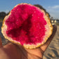 Hot Pink dyed Geode