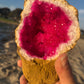 Hot Pink dyed Geode