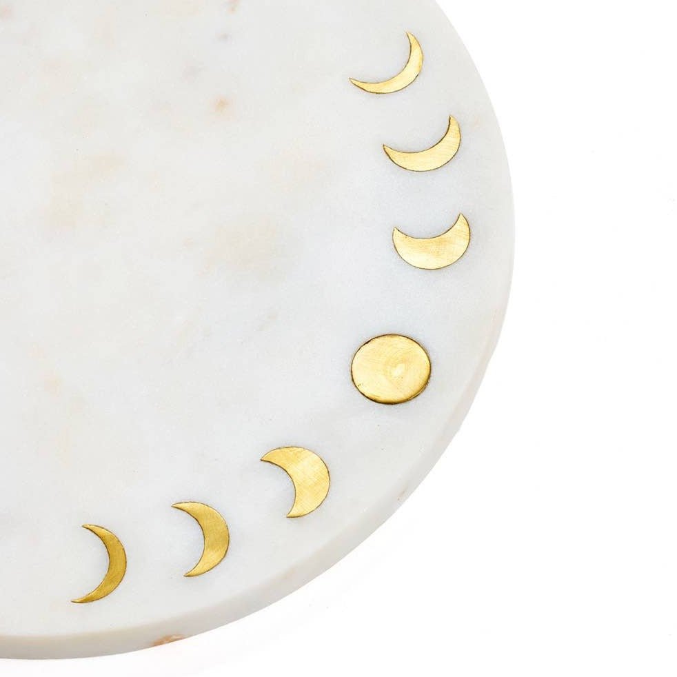 Indukala Cheese Charcuterie Board - Marble, Moon Phase - Recetas Fair Trade