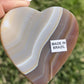 Agate Hearts on Stands